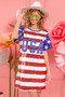 BiBi American Flag Theme Usa Print Sequin Dress