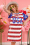 BiBi American Flag Theme Usa Print Sequin Dress