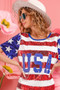 BiBi American Flag Theme Usa Print Sequin Dress