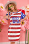 BiBi American Flag Theme Usa Print Sequin Dress