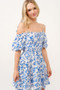 And The Why Off Shoulder Bubble Sleeve Dress