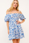And The Why Off Shoulder Bubble Sleeve Dress