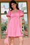 Mittoshop Sweetheart Puff Sleeve Smocked Mini Dress