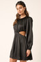 Mittoshop Satin Side Cutout Detail Mini Dress