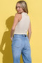 And The Why Basic Rib Cross Halter Neck Tank Top