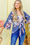 And The Why Front Tie Knot Floral Print Top