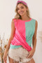 BiBi Slub Terry Color Block Twisted Top