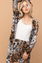 And The Why Animal Print Kimono and Shorts Set