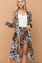 And The Why Animal Print Kimono and Shorts Set