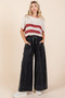 Mittoshop Mineral Wash Wide Leg Elastic Waist Twill Pants