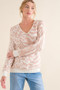 And The Why Leopard Zebra Combo Casual Sweater Top