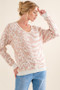 And The Why Leopard Zebra Combo Casual Sweater Top