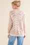 And The Why Leopard Zebra Combo Casual Sweater Top