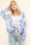 And The Why Blue Tie Dye Twisted Sweater