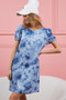 BiBi Puff Sleeve With Side Pockets Tie Dye Dress