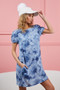 BiBi Puff Sleeve With Side Pockets Tie Dye Dress