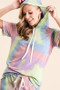 BiBi Tie Dye Terry Hoodie with Drawstring
