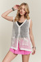 ADORA Button Down Crochet Vest Top