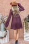And The Why Back Lace Button Down Detail Bell Sleeve Dress