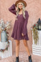 And The Why Back Lace Button Down Detail Bell Sleeve Dress