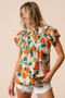 BiBi Multi Color Floral Print Woven Top