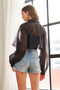 ADORA See Through Crop Shirt