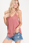 BiBi Lace Cami Solid Tank Top