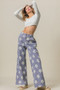 BiBi Flower Printed Side Pocket Wide Pants