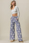 BiBi Flower Printed Side Pocket Wide Pants