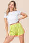 BiBi Cord Rib with Band Side Slit Shorts