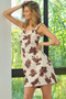 BiBi Cow Print Elastic Shoulder Strap Dress