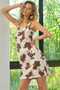 BiBi Cow Print Elastic Shoulder Strap Dress