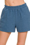Zenana Cotton Slub Shorts