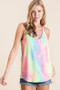 BiBi Tie Dye Terry Caged Neck Knit Camisole