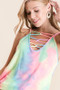 BiBi Tie Dye Terry Caged Neck Knit Camisole