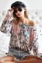 BiBi Tie Dye Terry Knit Terry Top