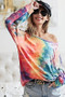 BiBi Tie Dye Soft Knit Jersey Top