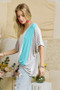 ADORA Colorblock Casual Knit Tunic Top