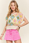 ADORA Multicolor Crochet Top