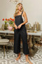 BiBi Textured Jacquard Jumpsuit with Side Pockets