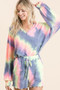 BiBi Tie Dye French Terry Top and Shorts Set