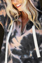 BiBi Tie Dye Brushed Terry Hoodie with Zip Up Closure