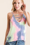 BiBi Tie Dye Terry Camisole with Caged Neck