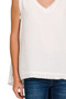 Zenana Double Gauze Raw Edge V-Neck Tank
