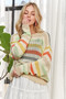 ADORA Stripe Long Sleeves Knit Top