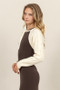 HYFVE Cable-Knit Tie-Front Shrug