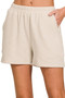 Zenana Cotton Slub Short Pants