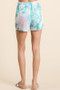BiBi Tie Dye Print Casual Shorts with Twill