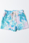 BiBi Tie Dye Print Casual Shorts with Twill