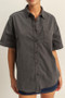 HYFVE Short Sleeve Button Down Oversized Shirt